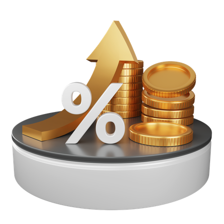 Crescimento Financeiro  3D Icon