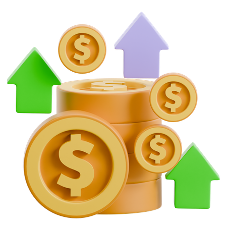 Crescimento Financeiro  3D Icon