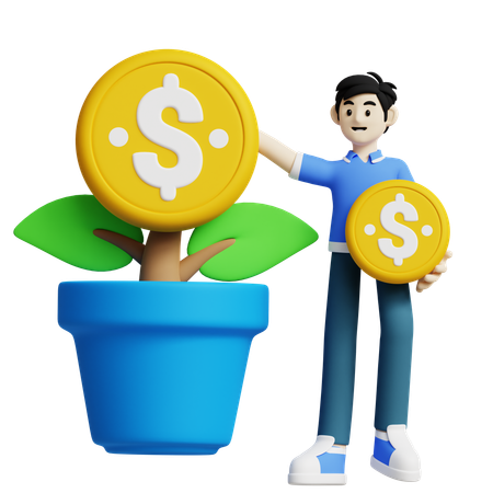 Crescimento Financeiro  3D Icon