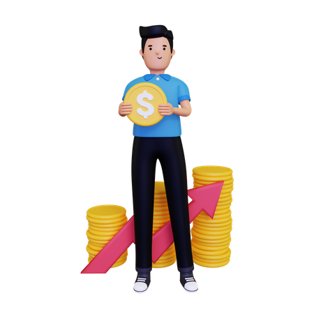 Crescimento Financeiro  3D Icon