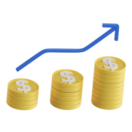 Crescimento financeiro  3D Icon