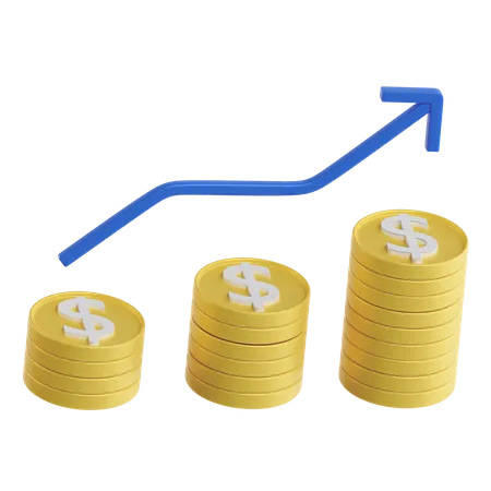 Crescimento financeiro  3D Icon