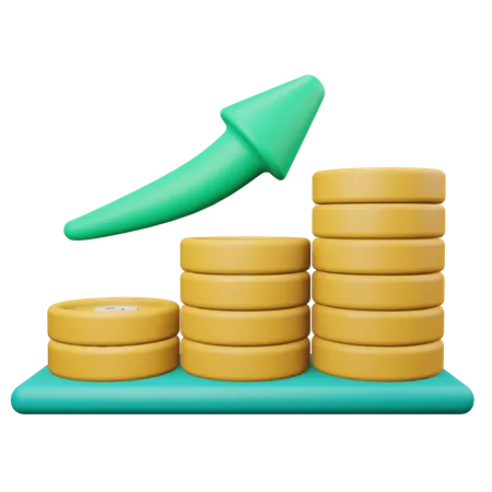 Crescimento financeiro  3D Illustration