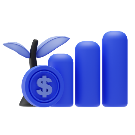 Crescimento financeiro  3D Icon