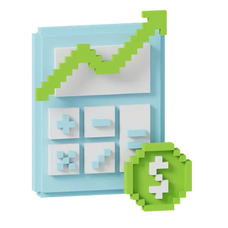 Crescimento Financeiro  3D Icon