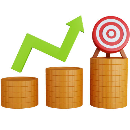 Crescimento Financeiro  3D Icon