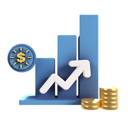 Crescimento Financeiro  3D Icon