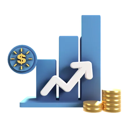 Crescimento Financeiro  3D Icon