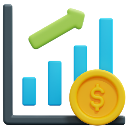 Crescimento Financeiro  3D Icon