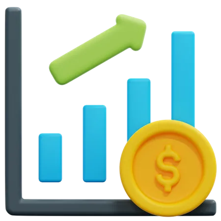 Crescimento Financeiro  3D Icon