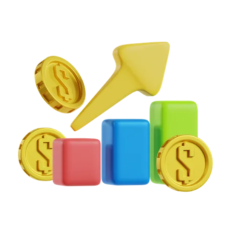 Crescimento Financeiro  3D Icon