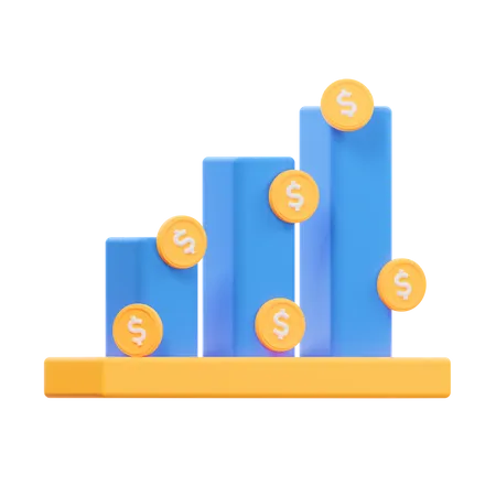 Crescimento financeiro  3D Icon