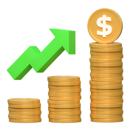 Crescimento Financeiro  3D Icon