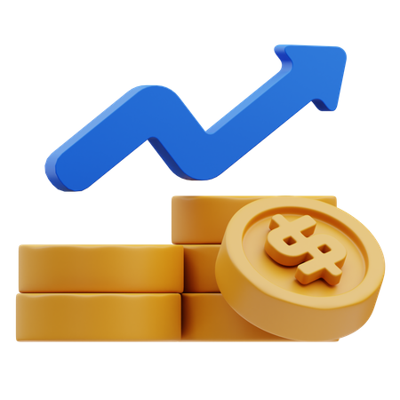 Crescimento Financeiro  3D Icon