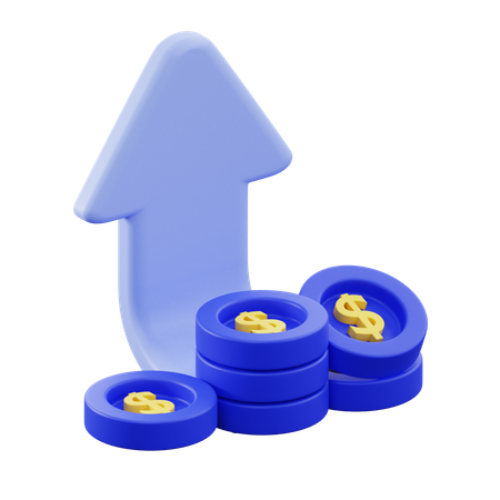 Crescimento financeiro aumenta  3D Icon