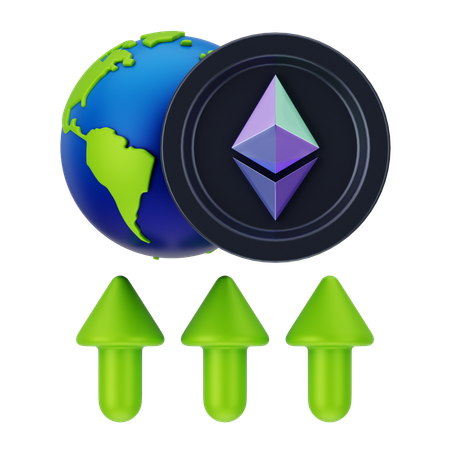 Crescimento global  3D Icon