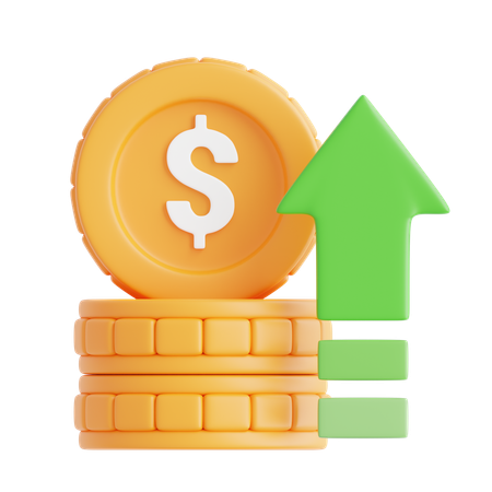 Crescimento monetário  3D Icon
