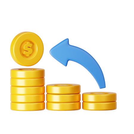 Crescimento monetário  3D Icon