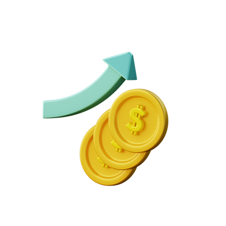 Crescimento monetário  3D Icon