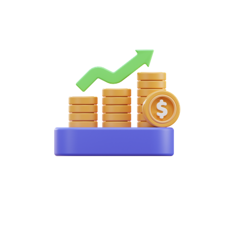 Crescimento monetário  3D Icon
