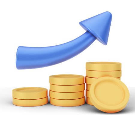 Crescimento monetário  3D Icon