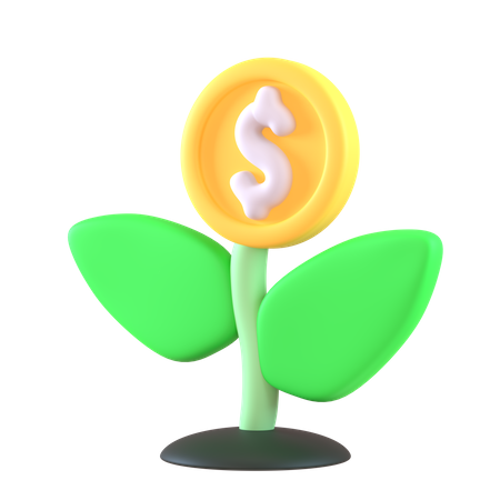Crescimento monetário  3D Icon