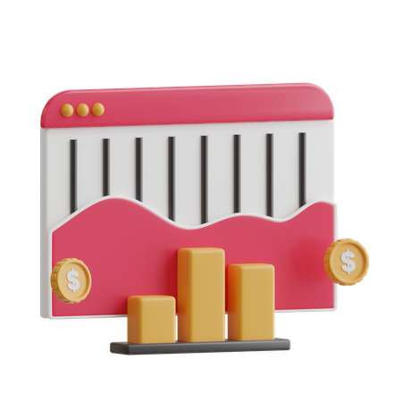 Crescimento monetário  3D Icon