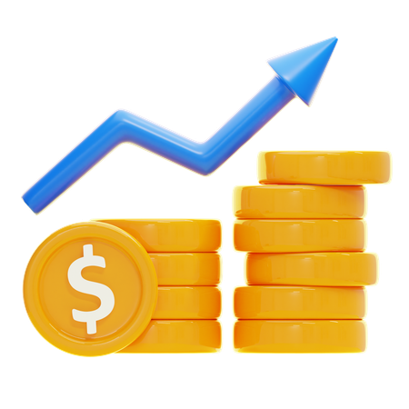 Crescimento monetário  3D Icon