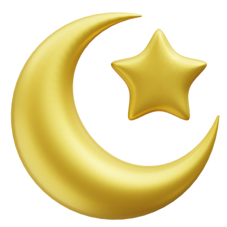 초승달  3D Icon
