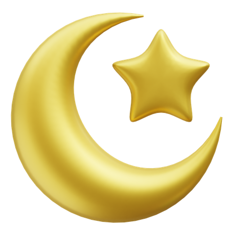 Cresent Moon  3D Icon