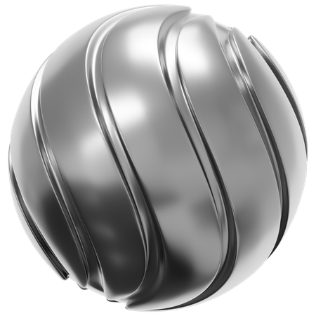 Cresta de ola cromada  3D Icon
