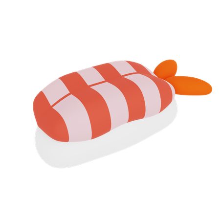 Sushi aux crevettes bouillies  3D Icon