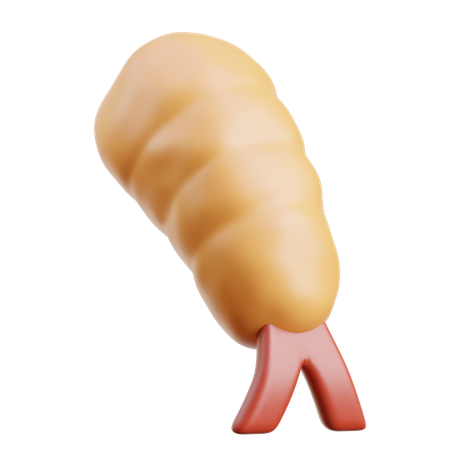 Crevette frite  3D Icon