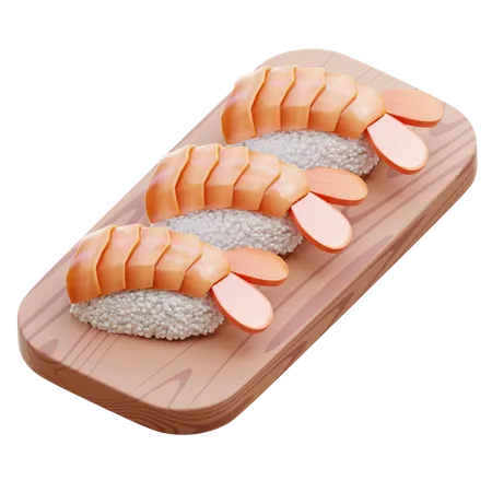 Sushi aux crevettes  3D Icon