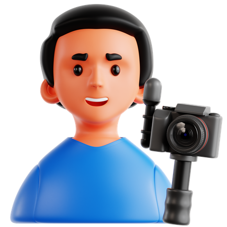 Criador de conteúdo  3D Icon