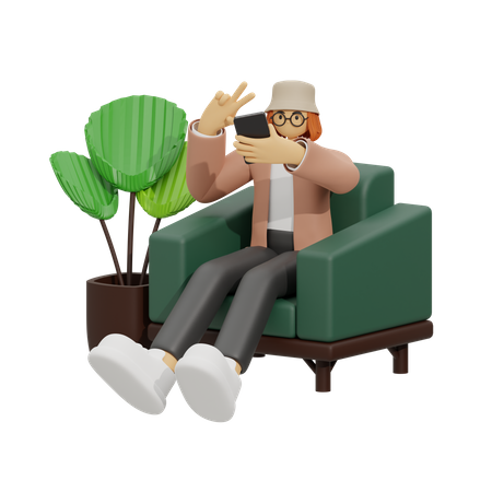 Criando o cenário perfeito para selfies  3D Icon
