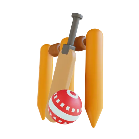Cricket 3D Illustration