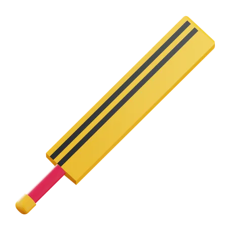 3 D Cricket Bat Illustration With Alpha Background 3D Icon