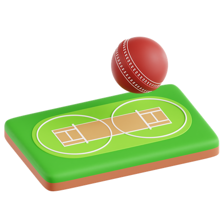 Cricket Field  3D Icon