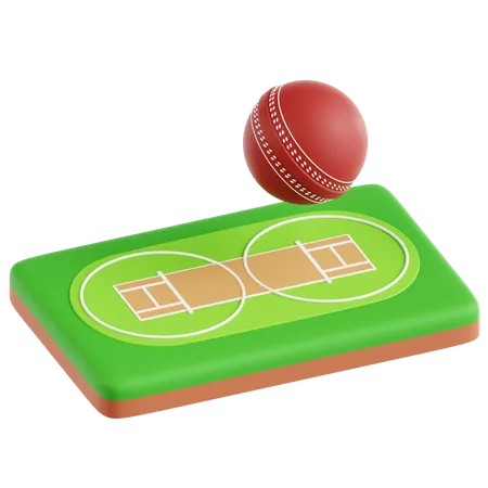 Cricket Field  3D Icon