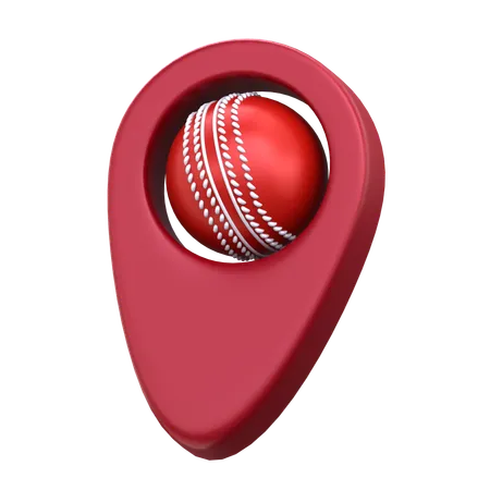 Cricket Location 3 D Cricket Sport Icon 3D Icon