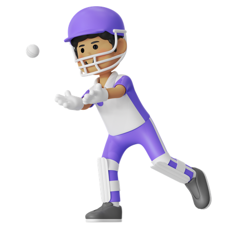 Cricket Passing The Ball Boy  3D Icon