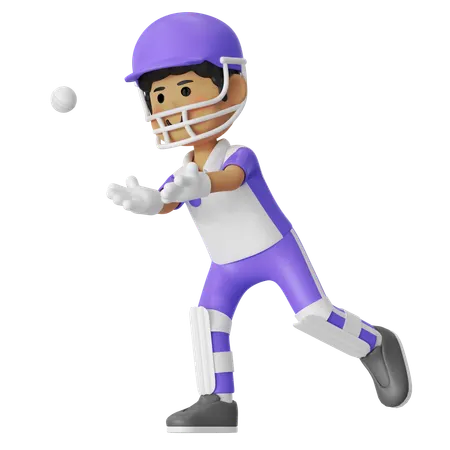 Cricket Passing The Ball Boy  3D Illustration