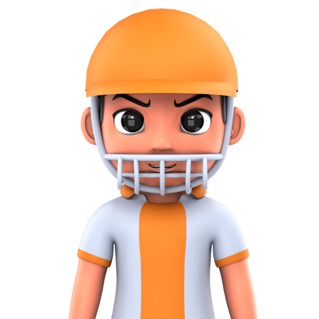 Cricket player  3D Icon