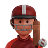 3d cricketer logo