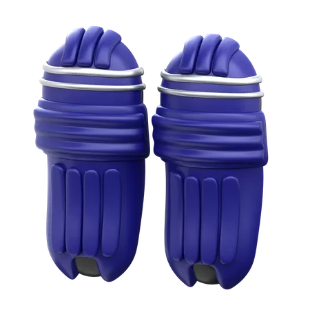 Cricket Shin Guard 3 D Cricket Sport Icon 3D Icon