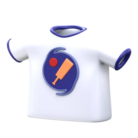 Cricket Shirt 3 D Cricket Sport Icon 3D Icon