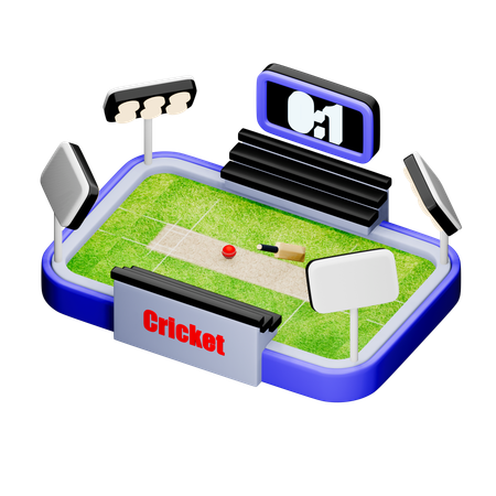 Cricket-Stadion  3D Icon