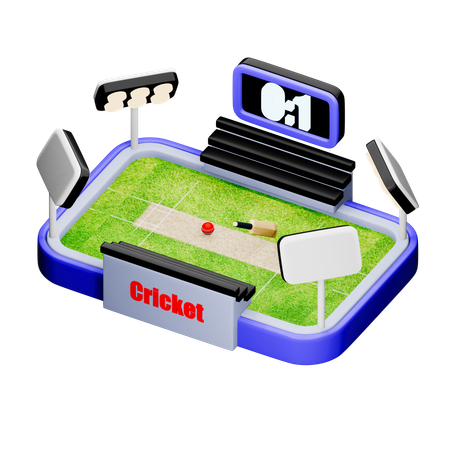 Cricket Stadium  3D Icon