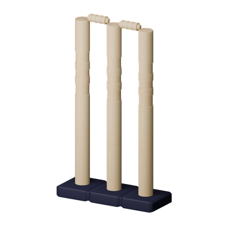 Cricket Stump  3D Icon